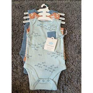 Boys Cloud Island 3 pack Bodysuit Set, New! 0-3M
